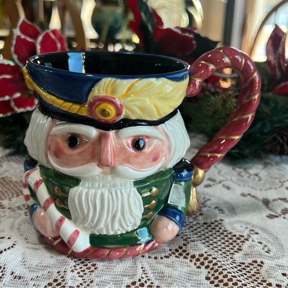 Fitz and Floyd Other - Vintage Fitz and Floyd Mug 1992 Christmas 3D Nutcracker Cup Hand Painted Large